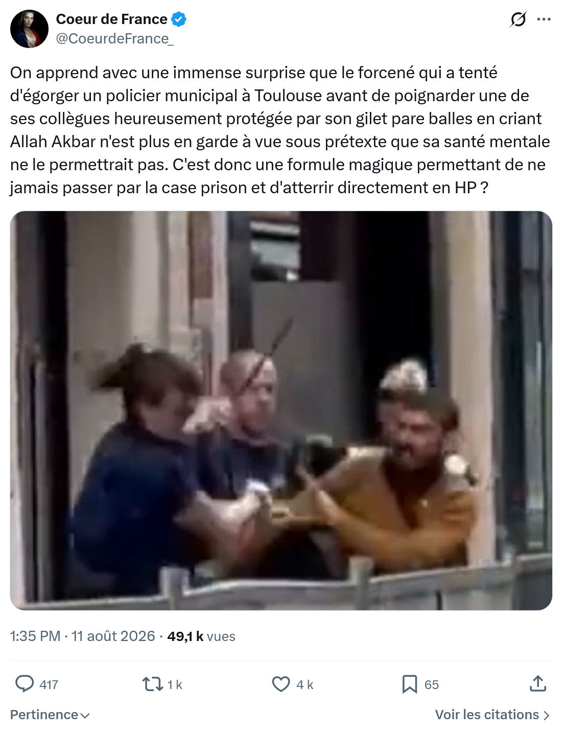 Coeur de France: On apprend avec une immense surprise...