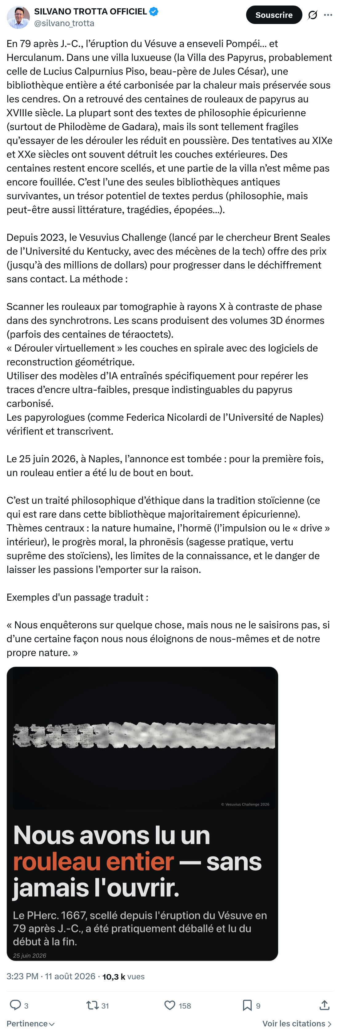 Silvano Trotta: En 79 après J.-C...