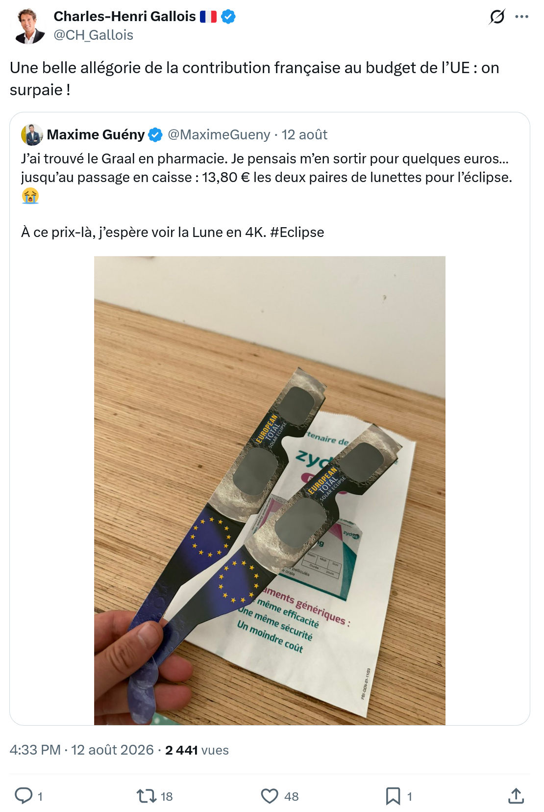 Charles-Henri Gallois: Une belle allégorie de la contribution...