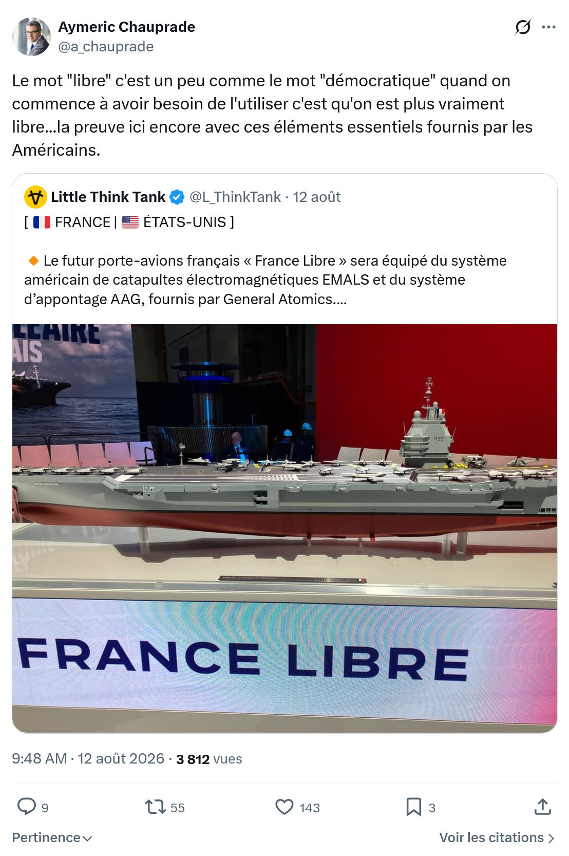 Aymeric Chauprad: Le mot "libre" c'est un peu comme...