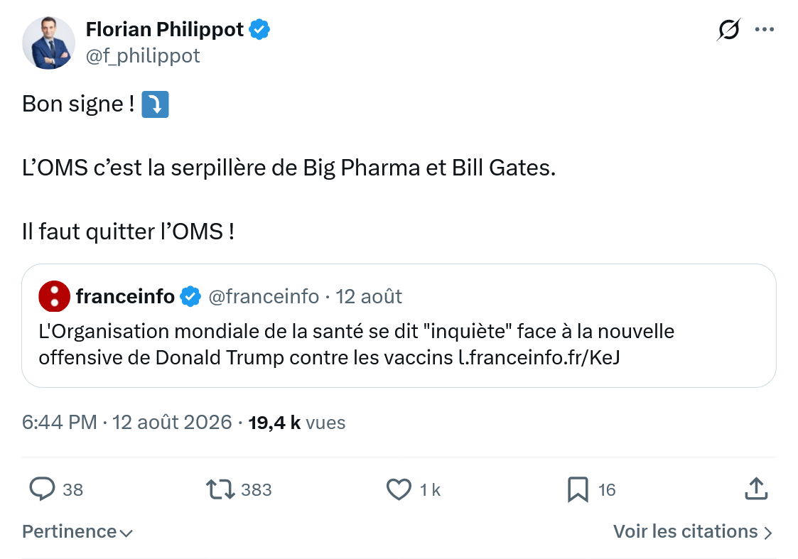 Florian Philippot: Bon signe...
