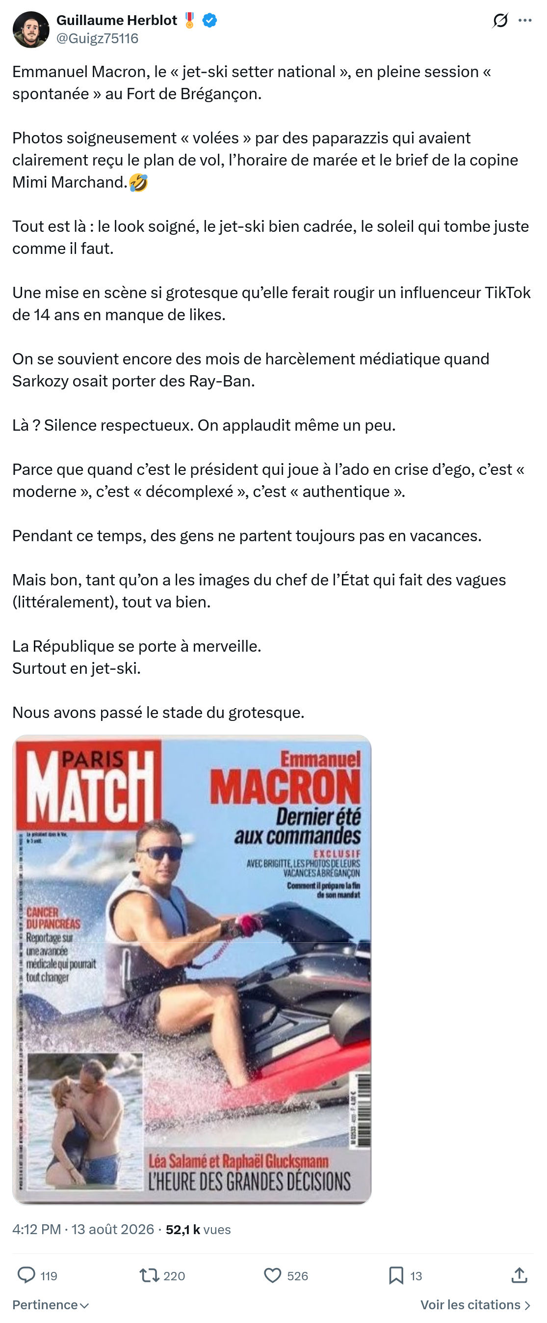 Guillaume Herblot: Emmanuel Macron...