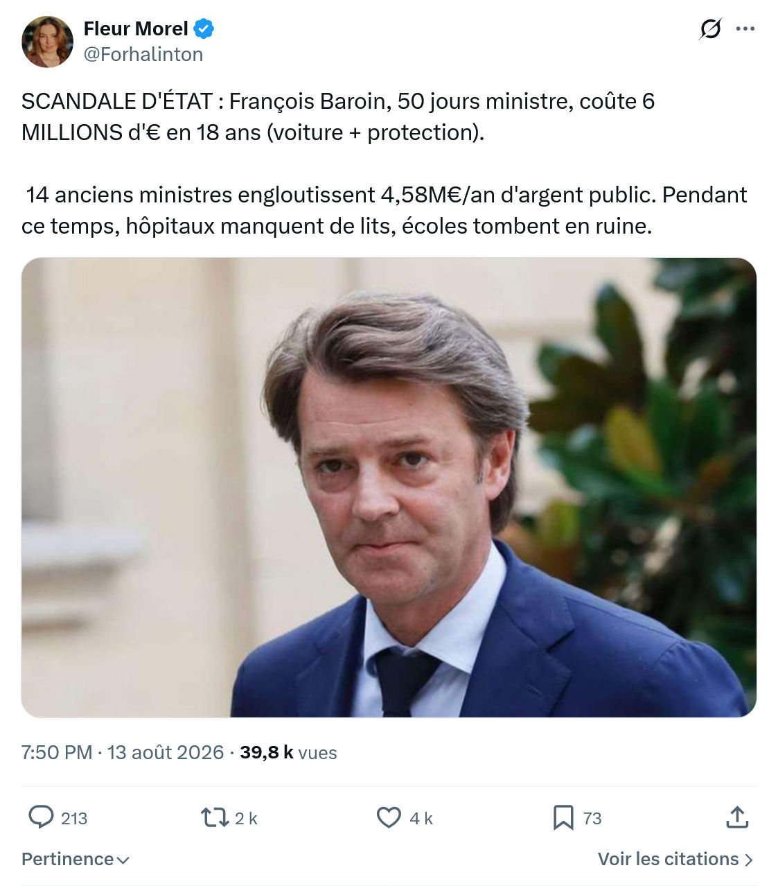 Fleur Morel: SCANDALE D'ÉTAT...