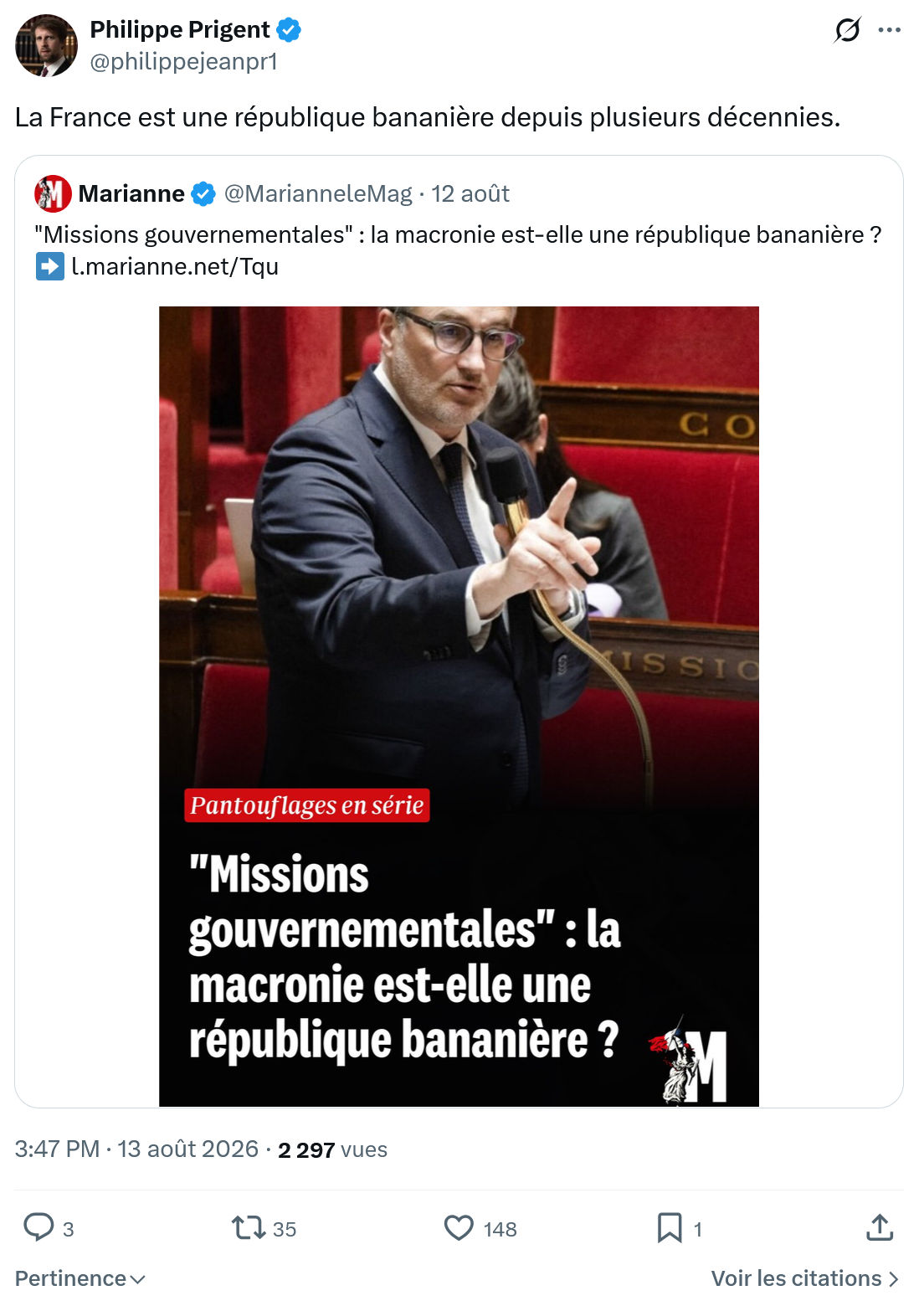 Philippe Prigent: La France est une république...
