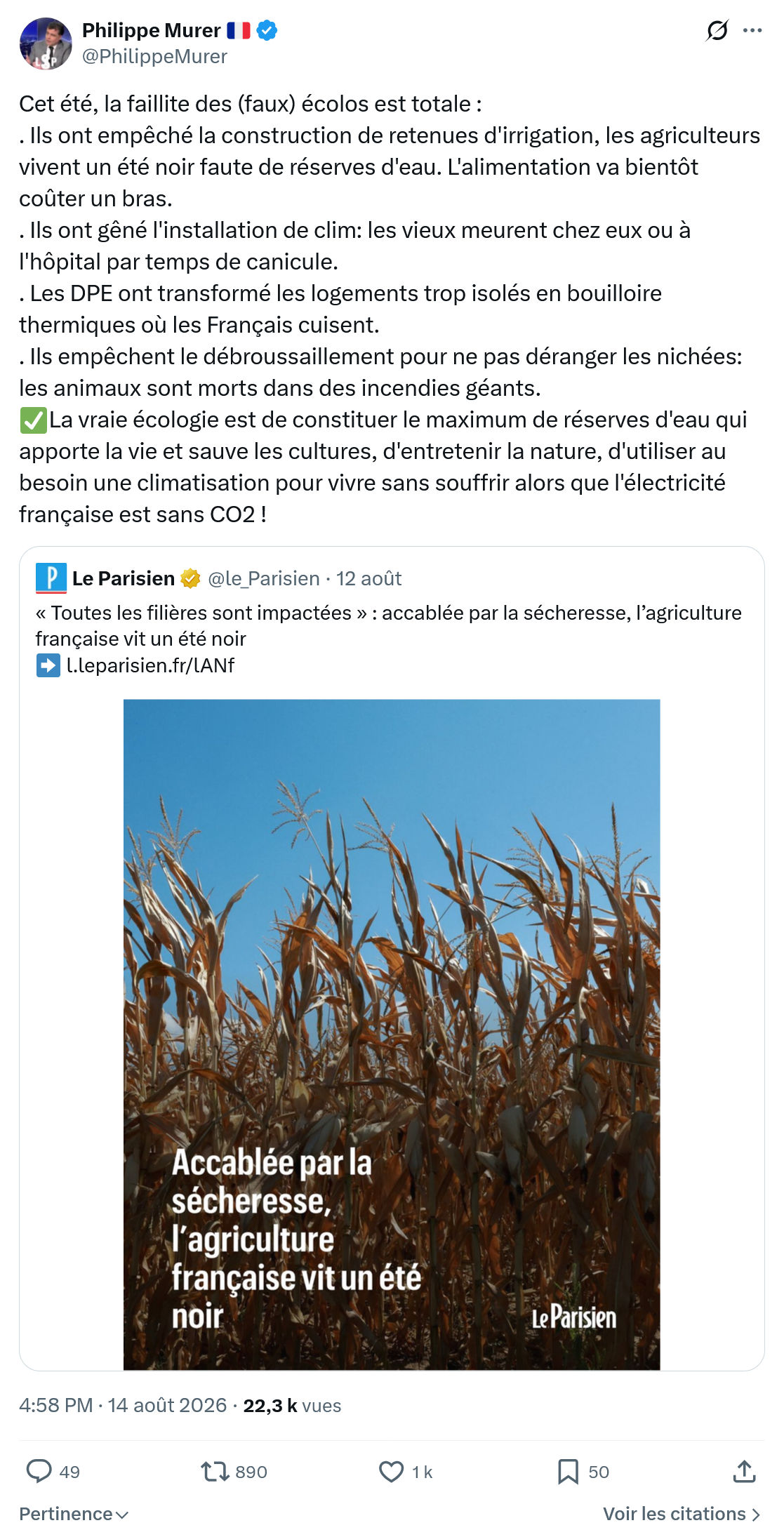 Philippe Murer: Cet été, la faillite des...