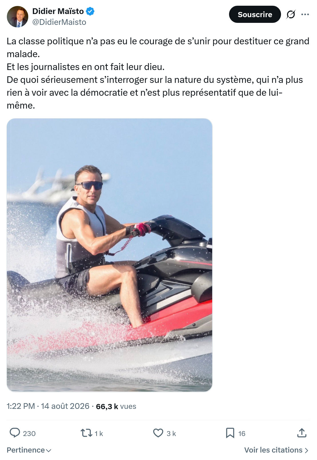 Didier Maïsto: La classe politique...