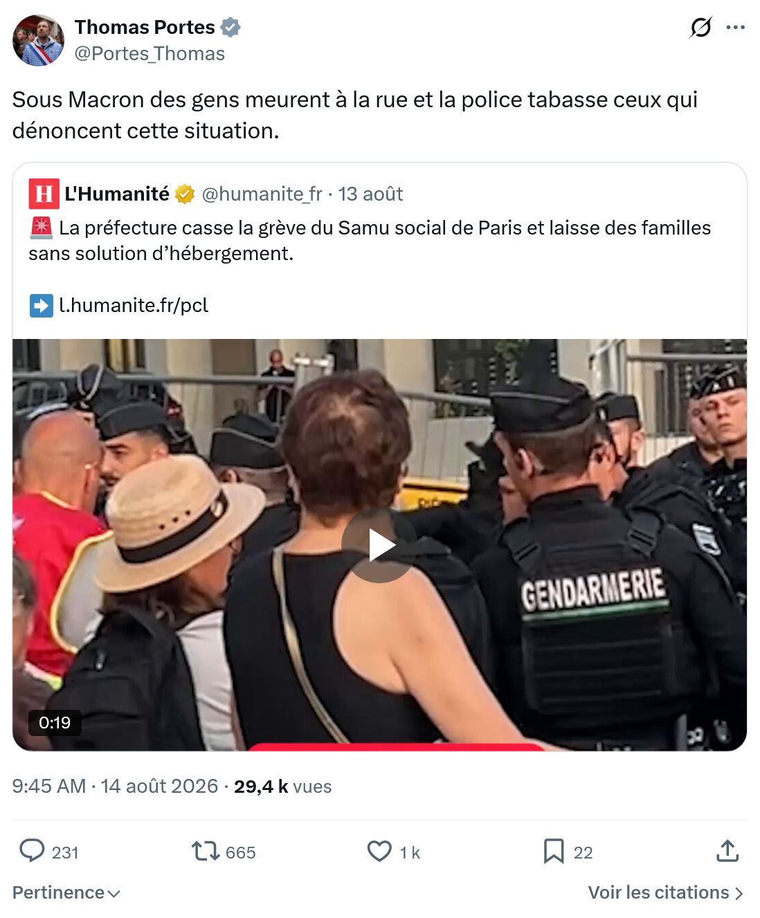 Thomas Portes: Sous Macron des gens meurent...