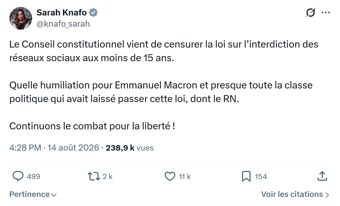 Sarah Knafo: Le Conseil constitutionnel...