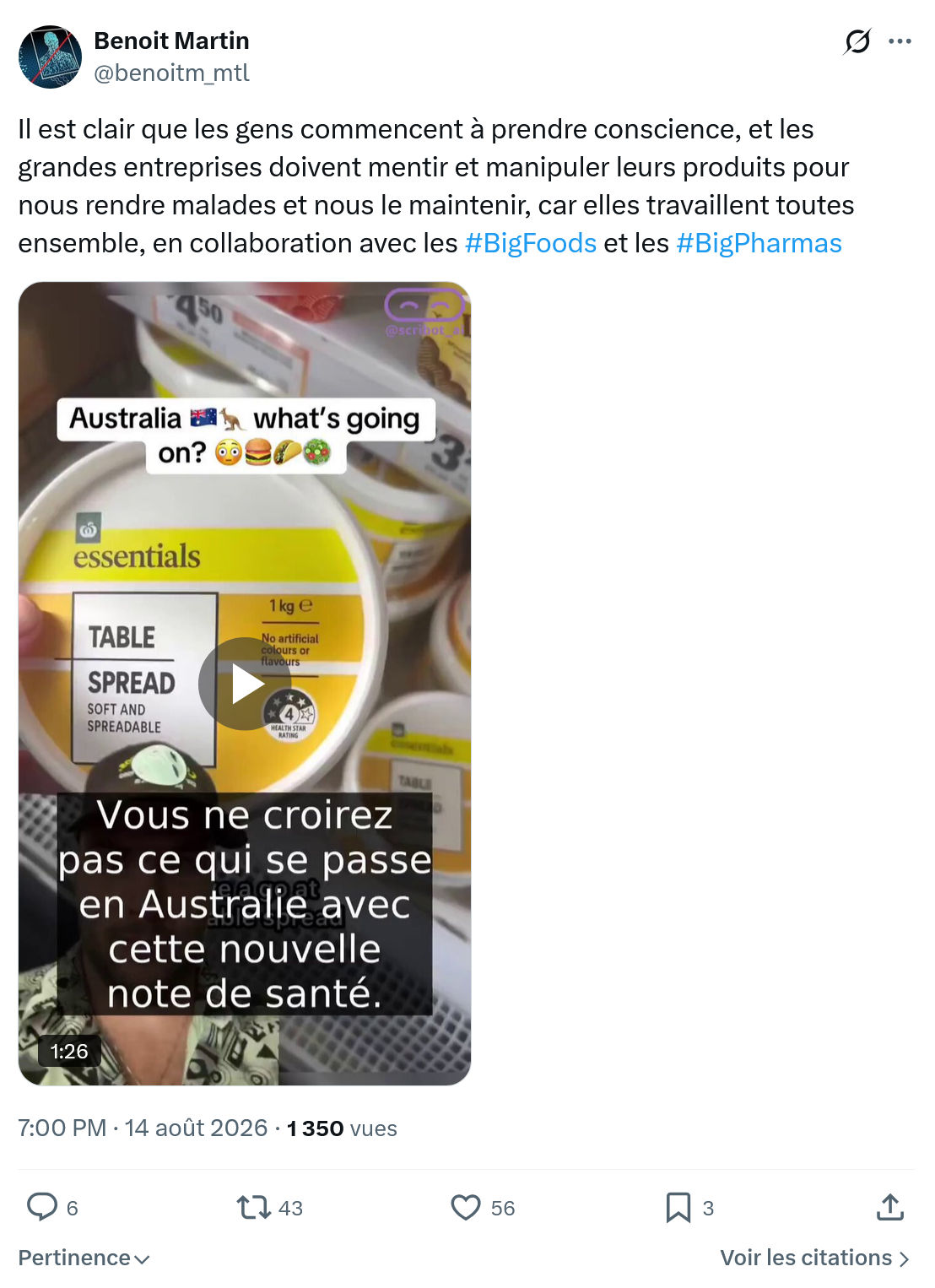 Benoît Martin: Il est clair que les gens commencent...