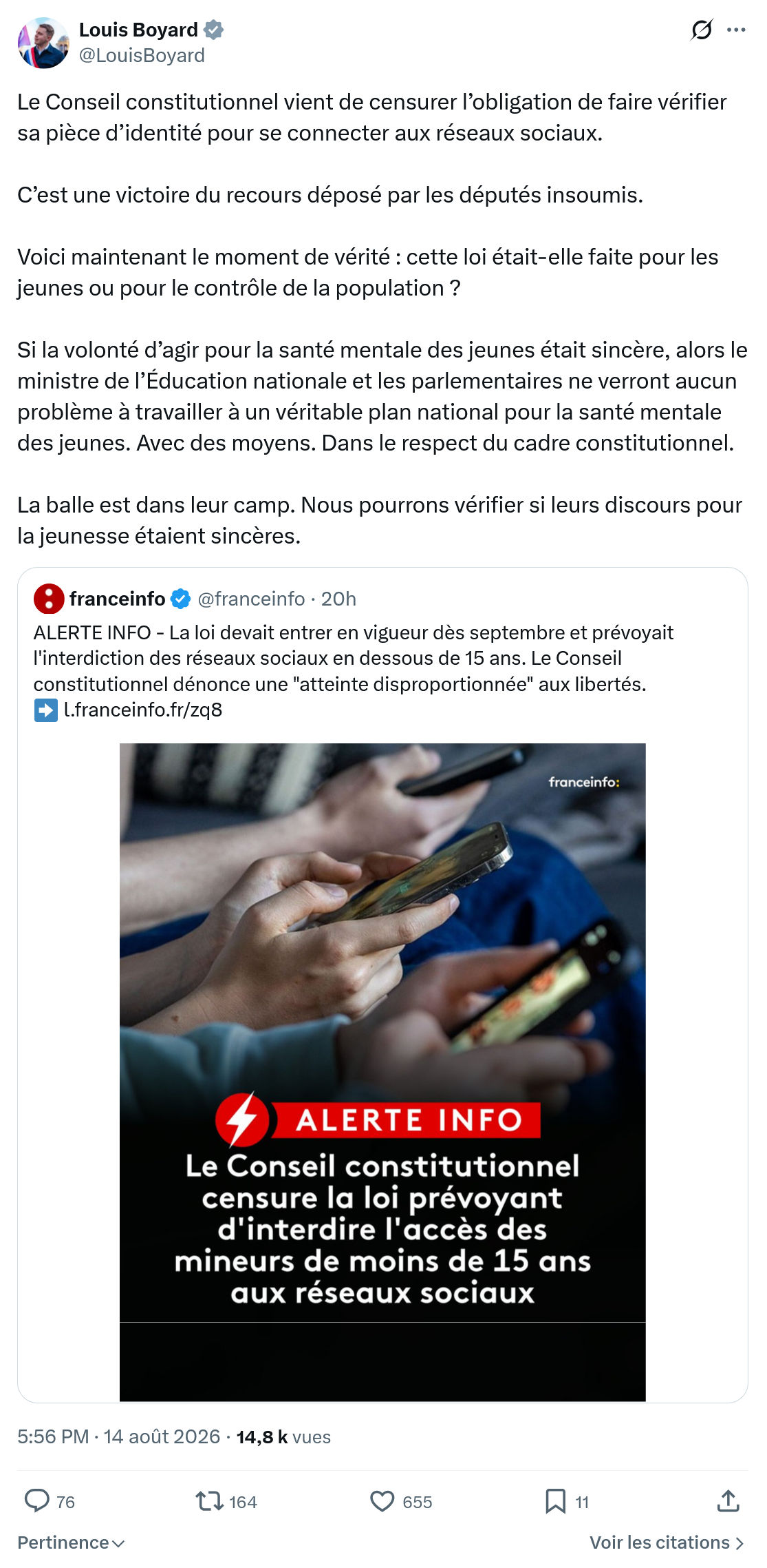 Louis Boyard: Le Conseil constitutionnel...