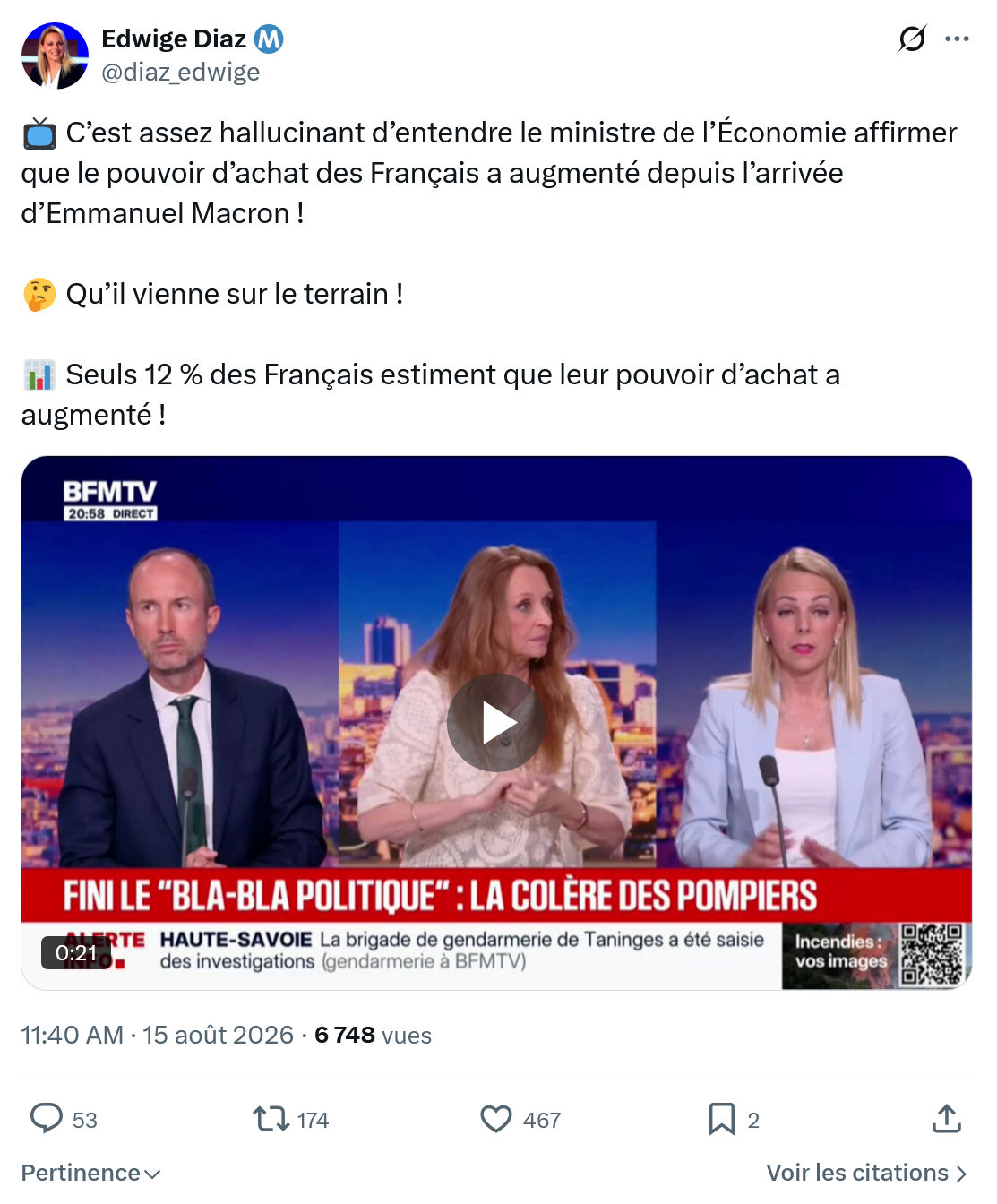 Edwige Diaz: C’est assez hallucinant d’entendre...