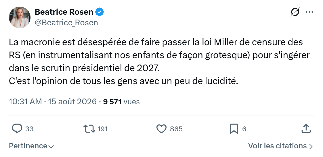 Béatrice Rosen: La macronie est désespérée...