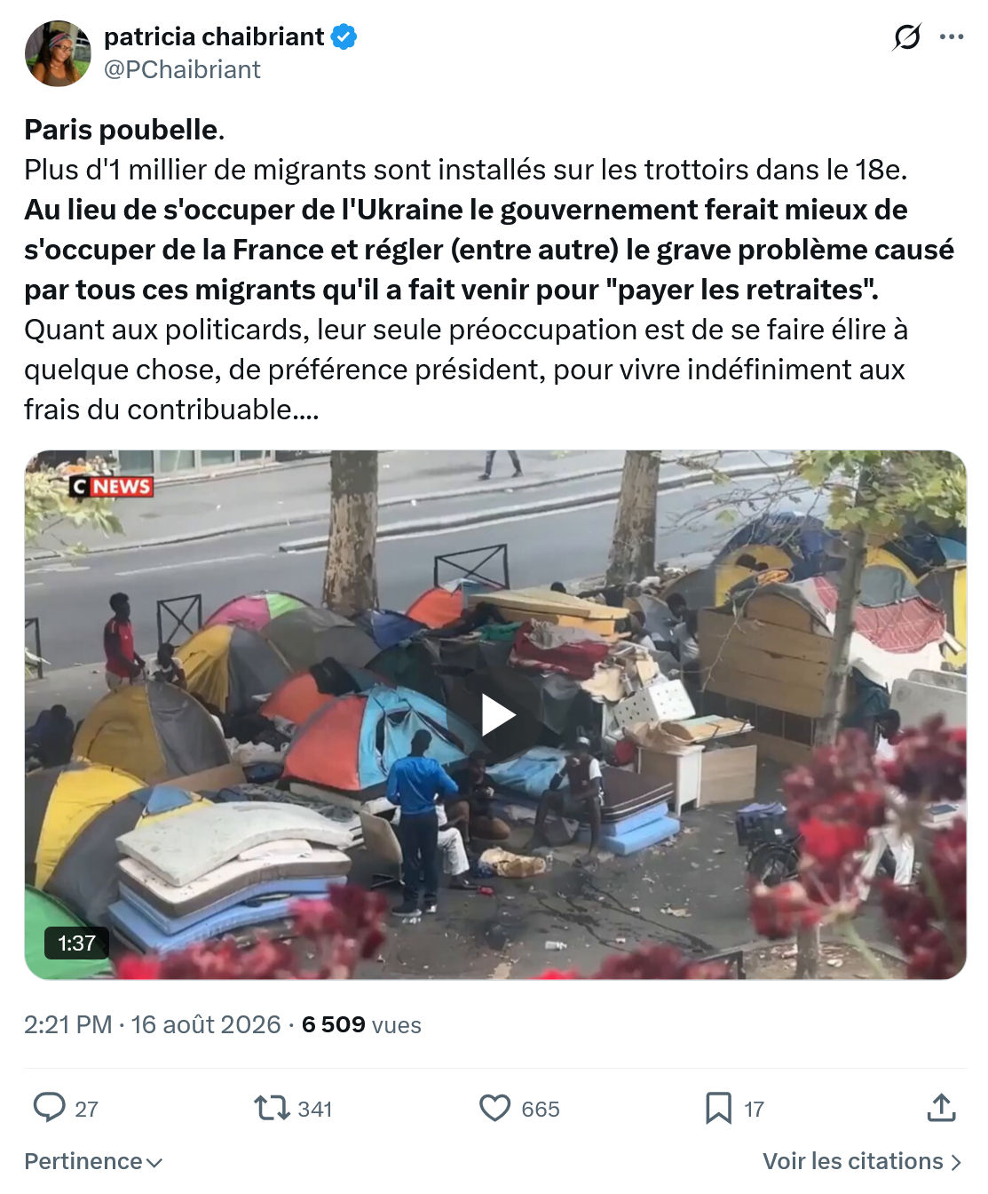 Patricia Chaibriant: Paris poubelle...