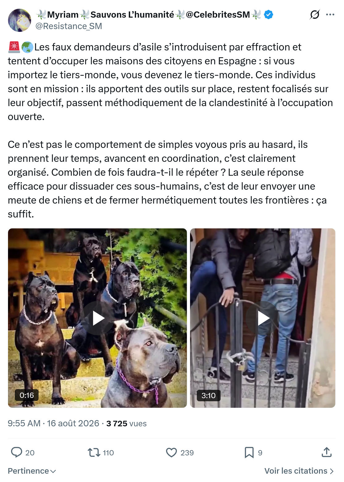 Myriam: Les faux demandeurs d’asile...