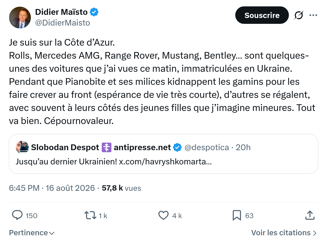 Didier Maïsto: Je suis sur la Côte d’Azur...
