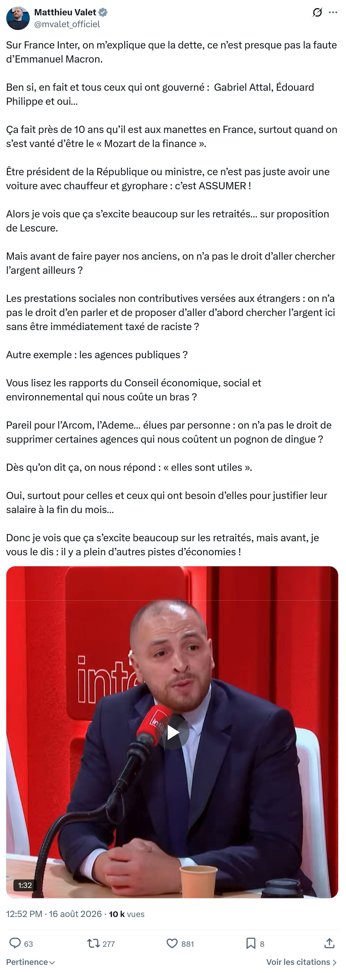 Matthieu Valet: Sur France Inter, on m’explique...