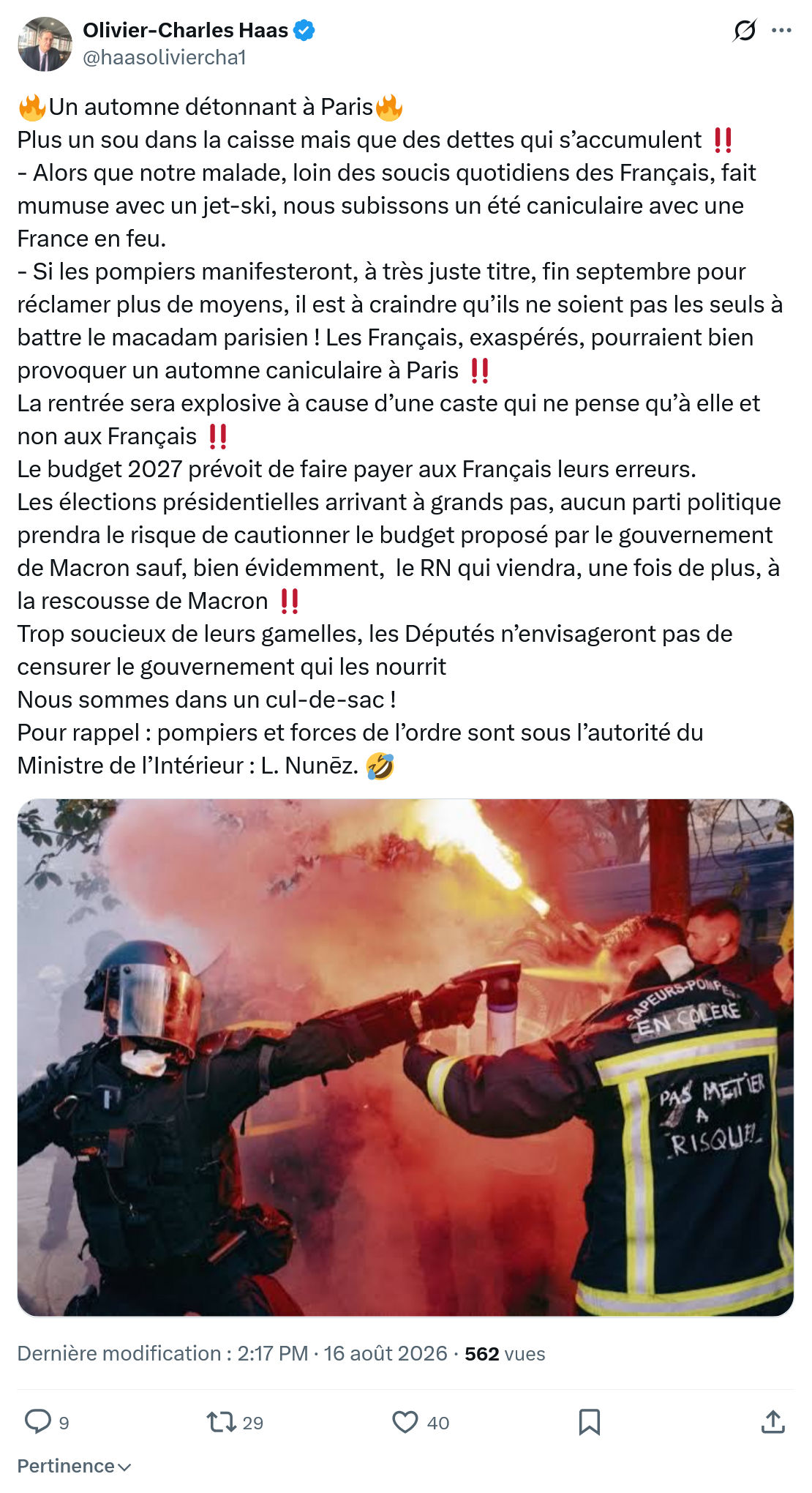 Olivier-Charles Haas: Un automne détonnant à Paris...