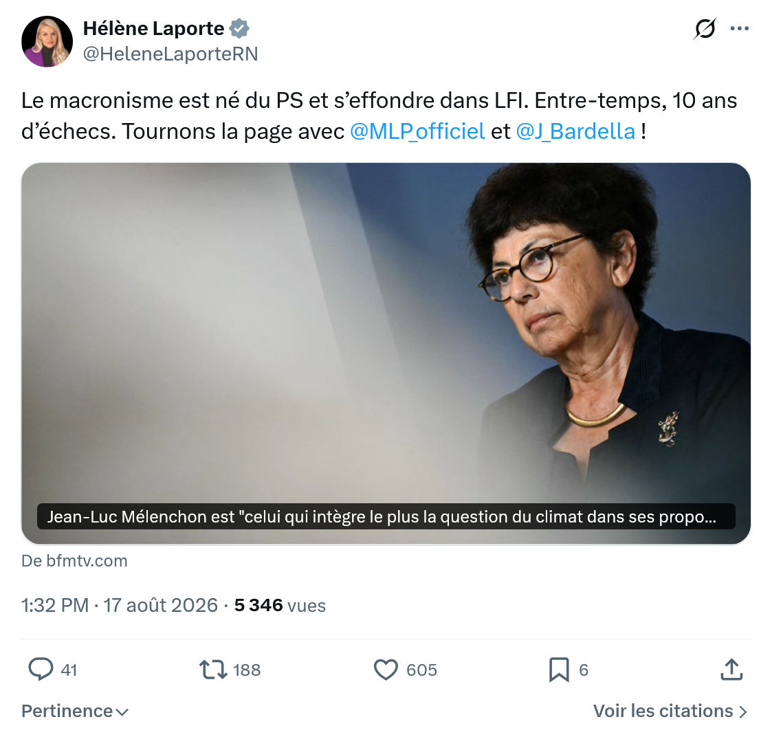 Hélène Laporte: Le macronisme est né du PS...