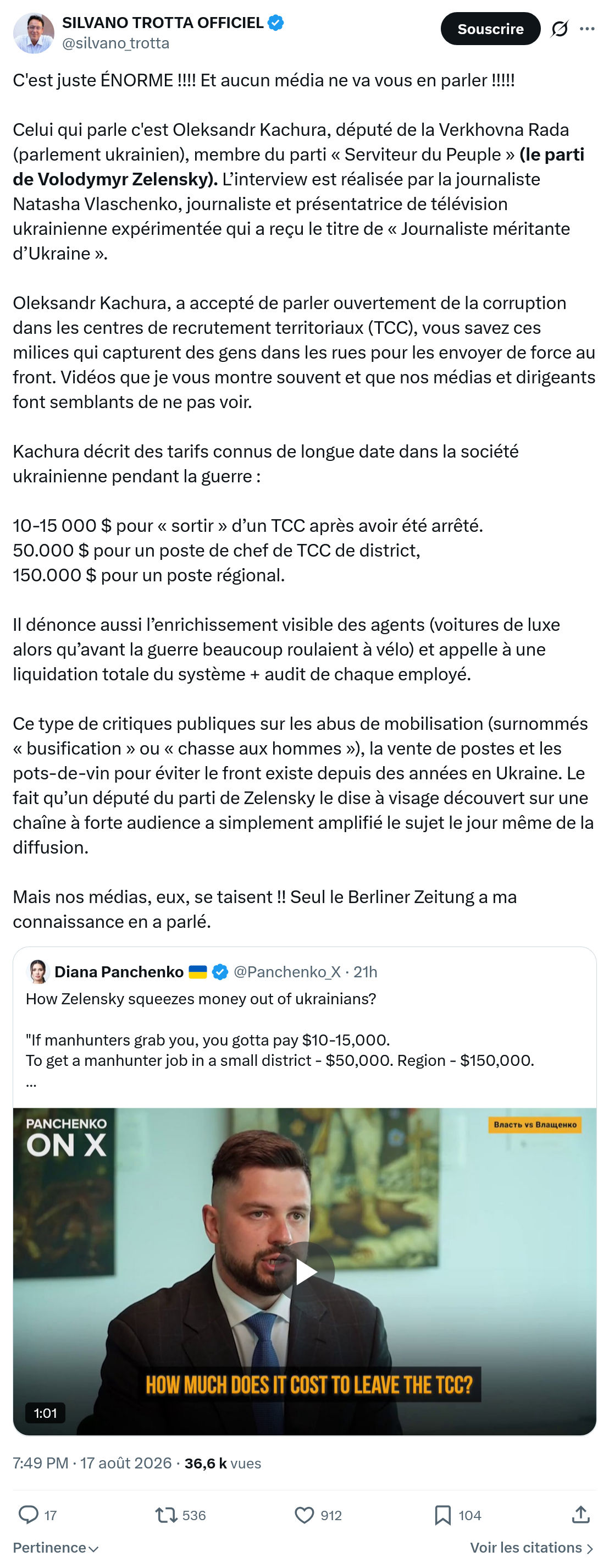 Silvano Trotta: C'est juste ÉNORME...