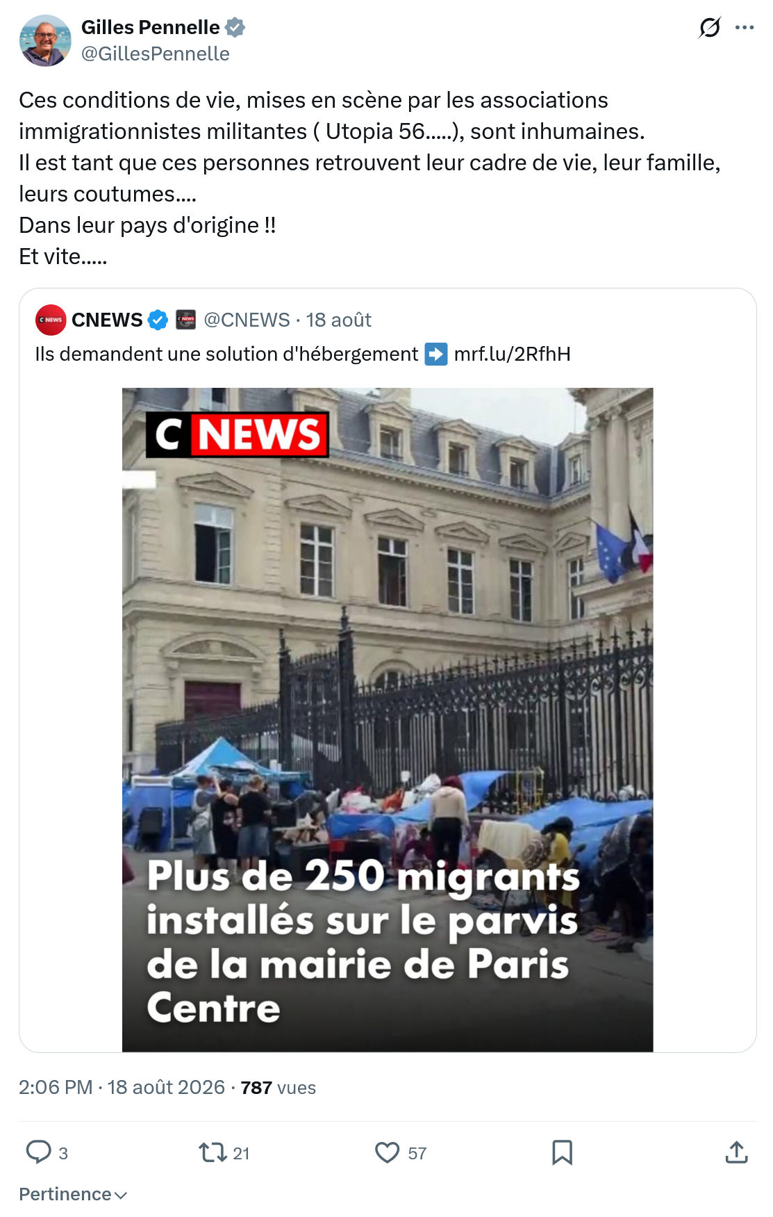 Gilles Pennelle: Ces conditions de vie...