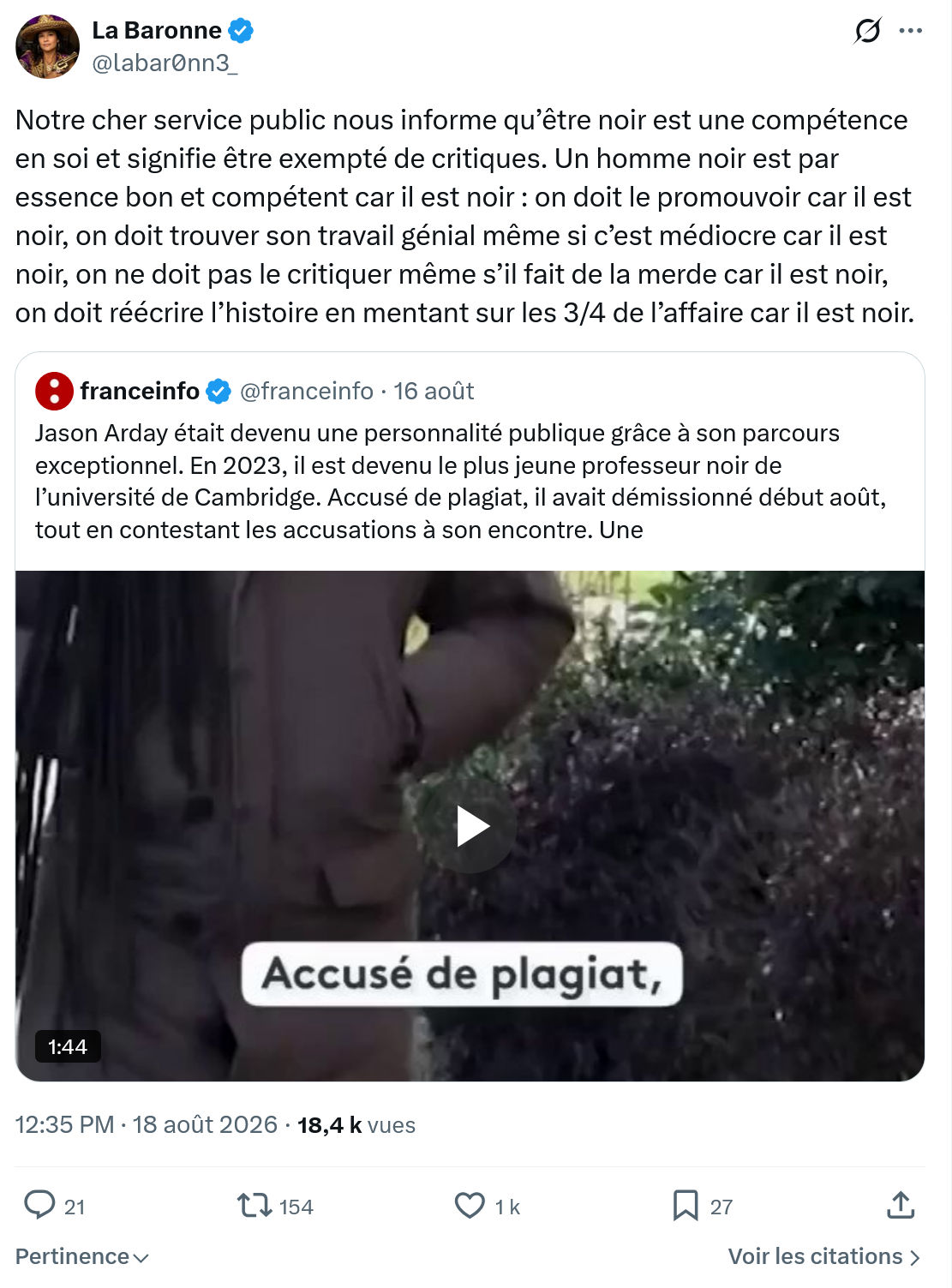 La Baronne: Notre cher service public...