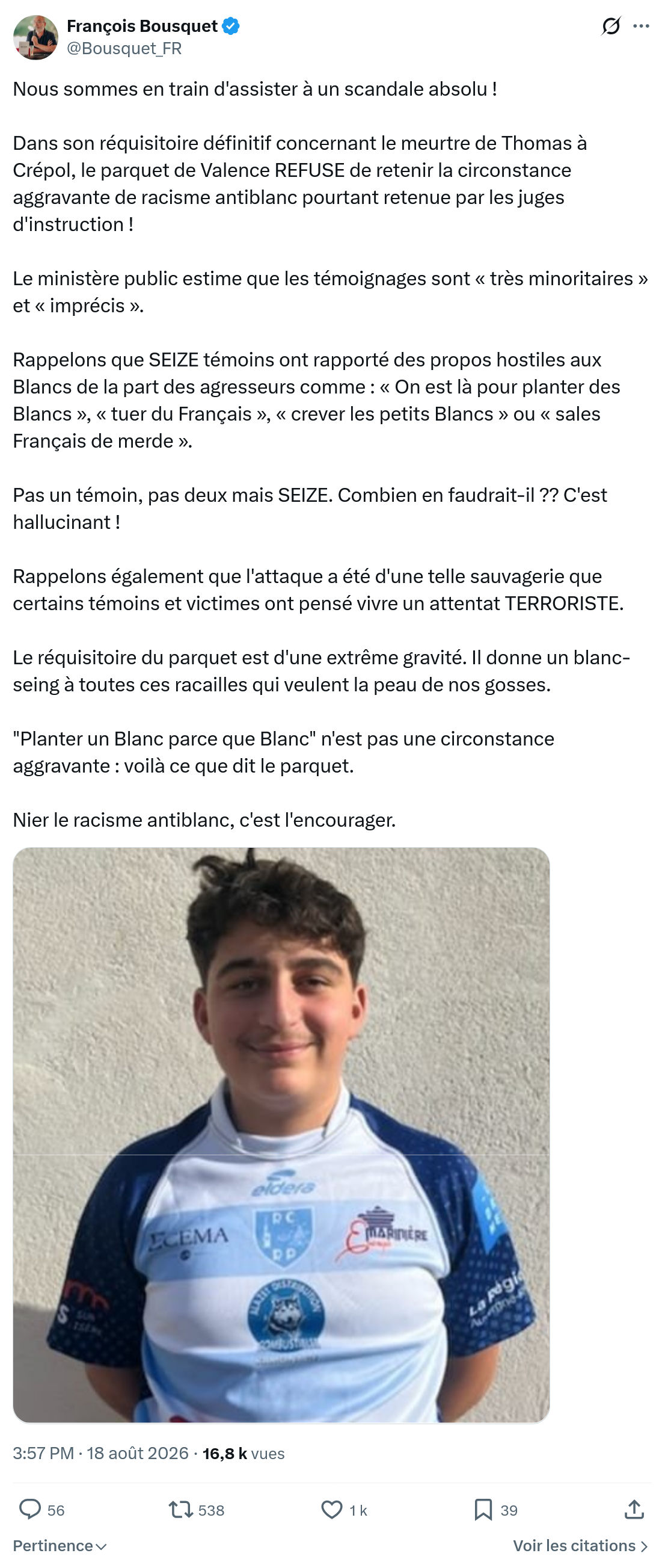 François Bousquet: Nous sommes en train d'assister...