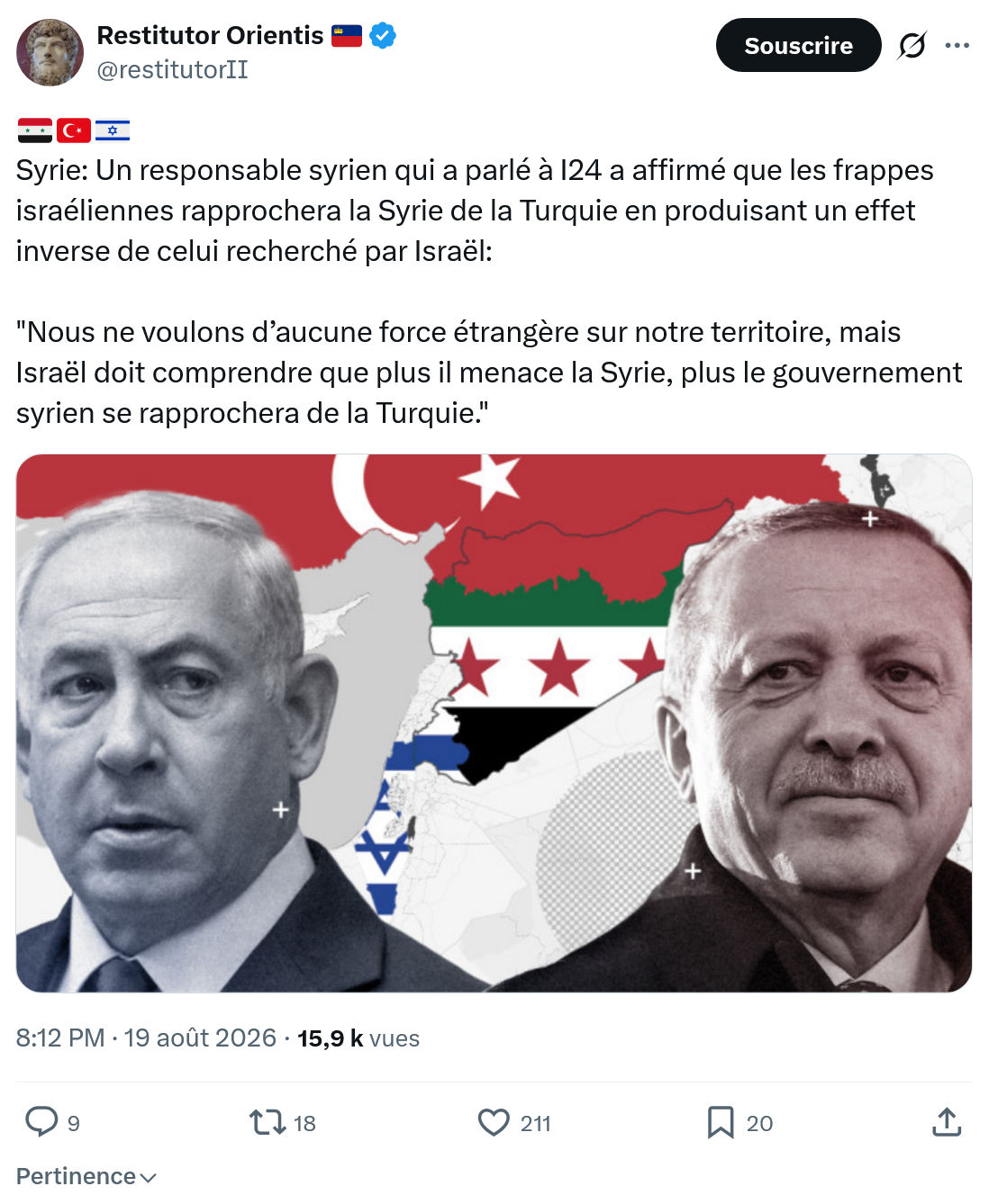 Restitutor Orientis: Syrie: Un responsable syrien...