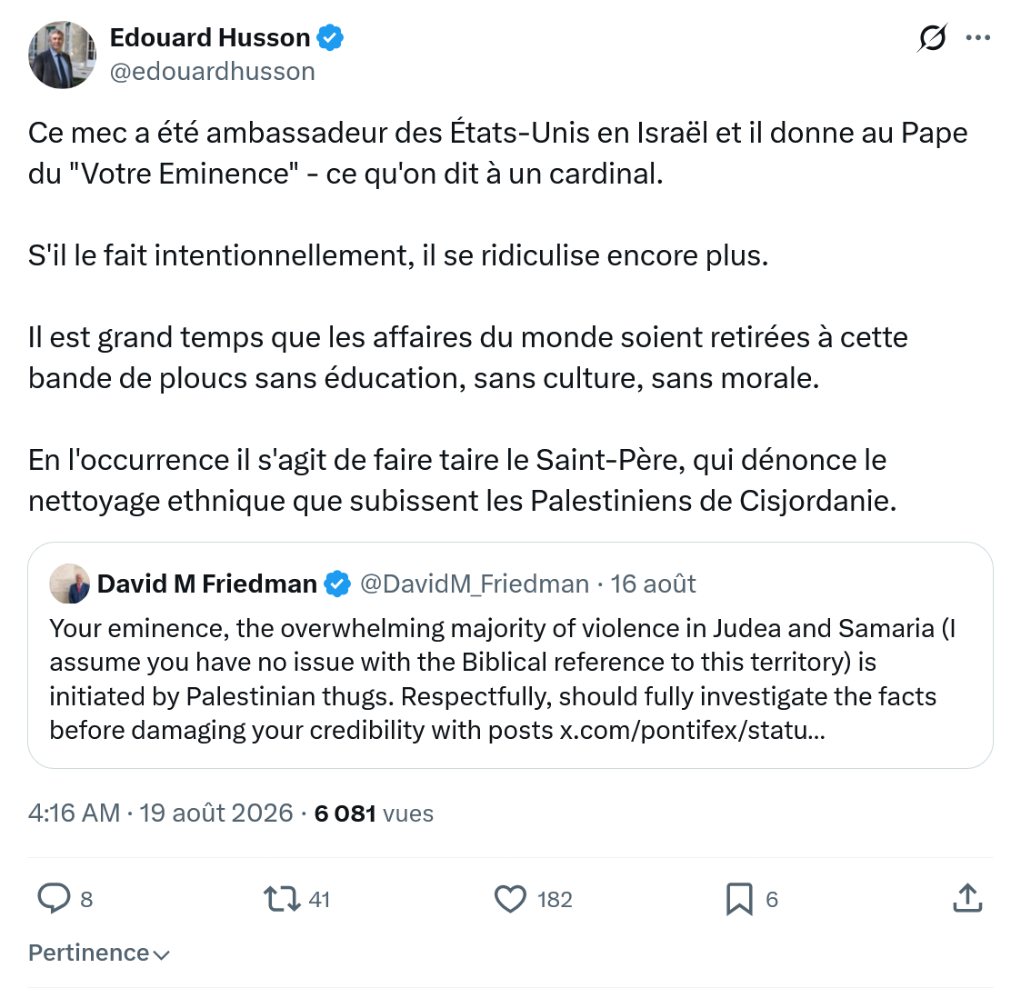 Édouard Husson: Ce mec a été ambassadeur des États-Unis...
