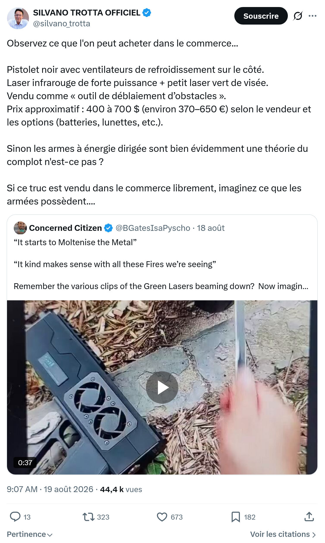 Silvano Trotta: Observez ce que l'on peut acheter...