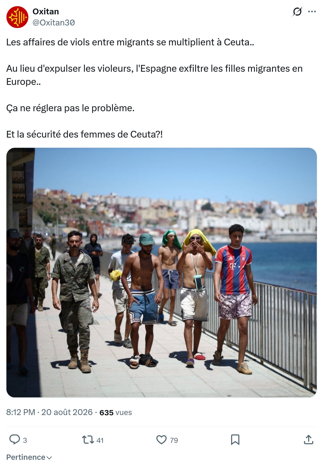 Oxitan: Les affaires de viols entre migrants...
