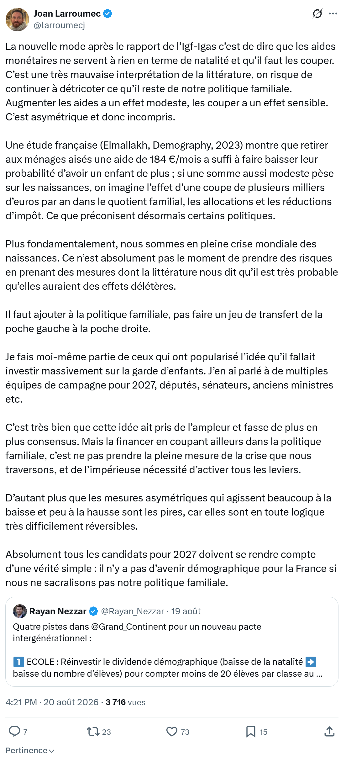 Joan Larroumec: La nouvelle mode après le rapport...