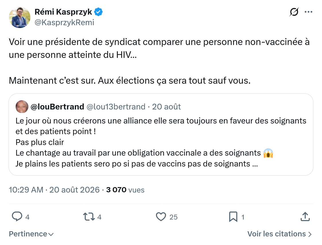 Rémi Kasprzyk: Voir une présidente de syndicat...