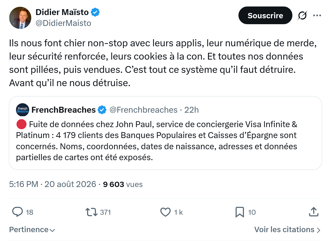 Didier Maïsto: Ils nous font chier non-stop...