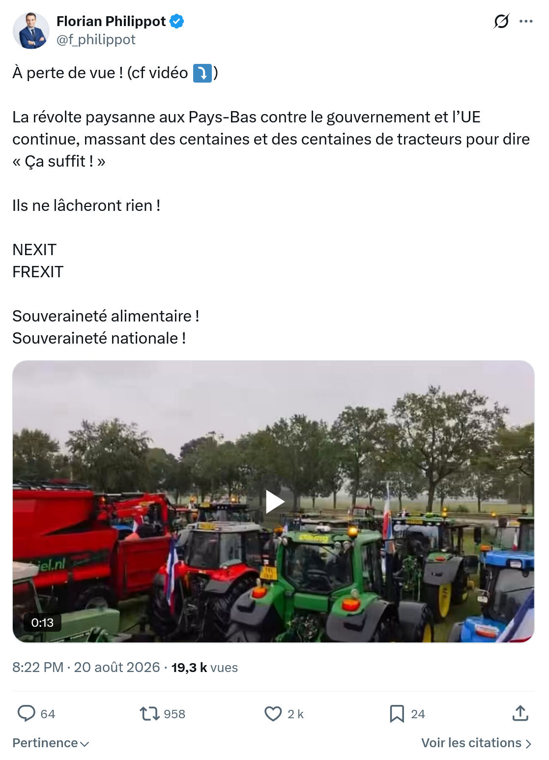 Florian Philippot: À perte de vue...