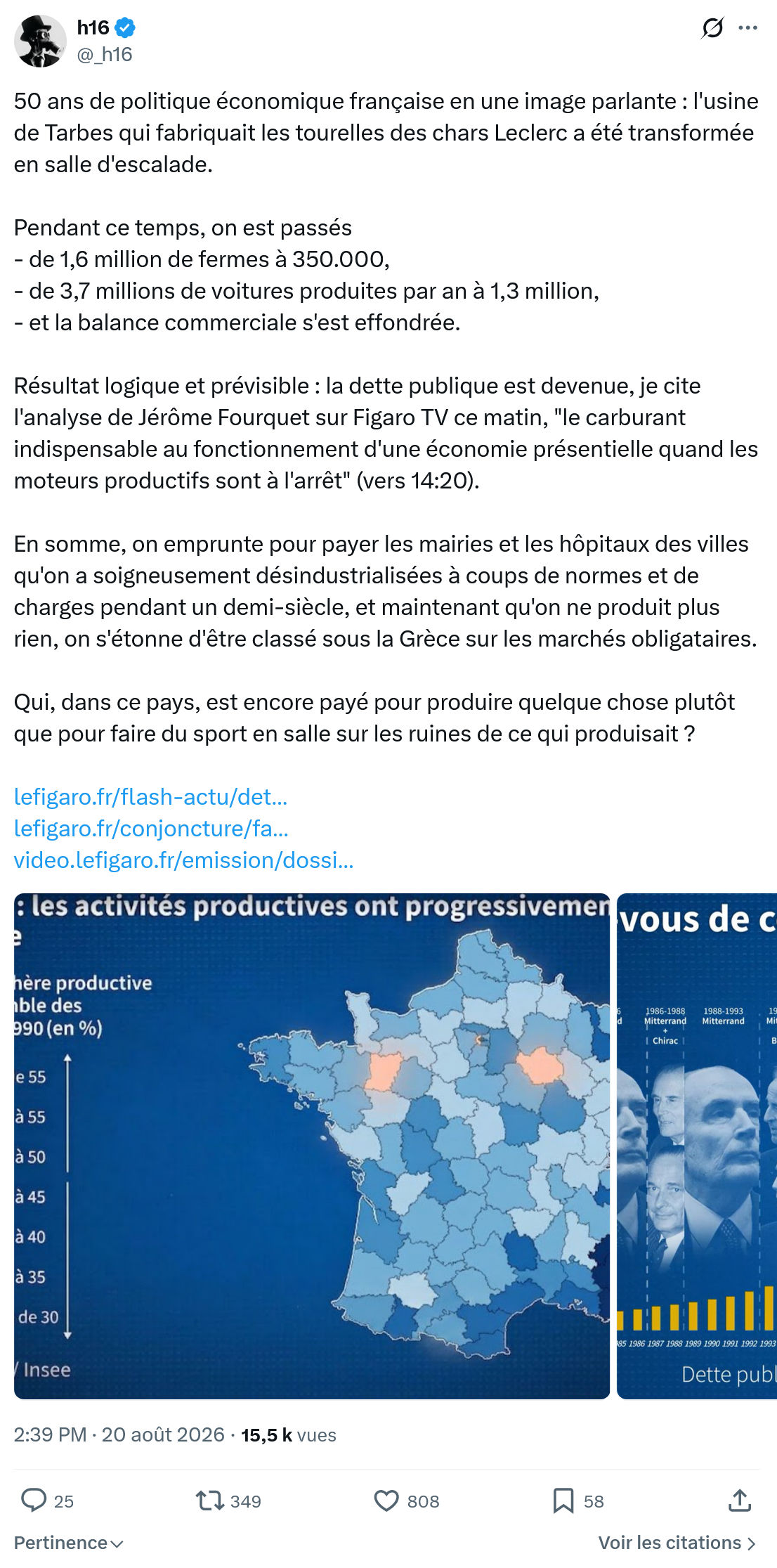 h16: 50 ans de politique économique française...