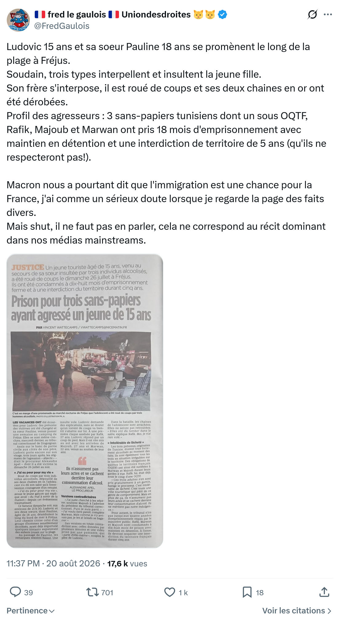 Fred le Gaulois: Ludovic 15 ans et sa soeur Pauline...
