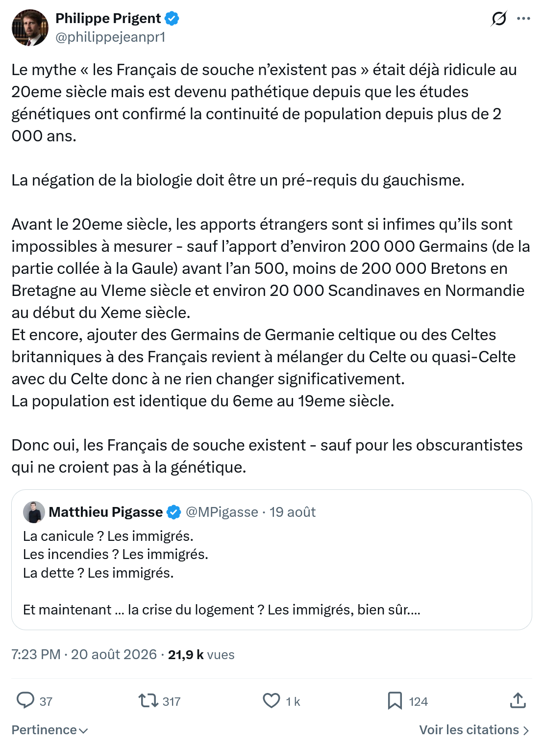 Philippe Prigent: Le mythe « les Français de souche...