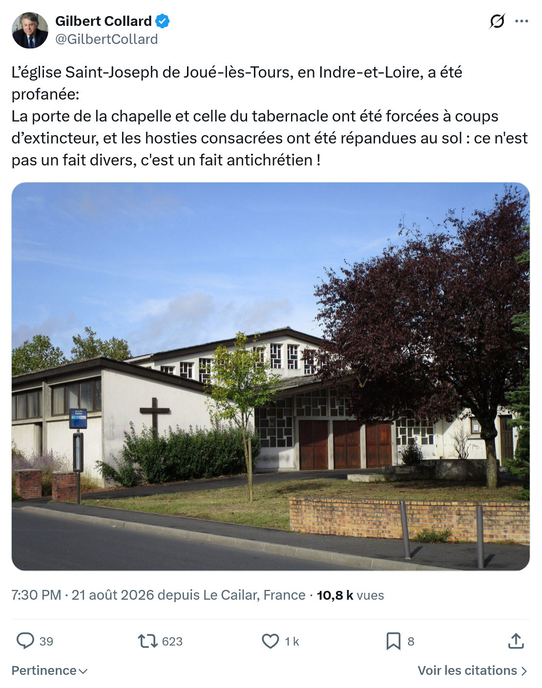 Gilbert Collard: L’église Saint-Joseph...