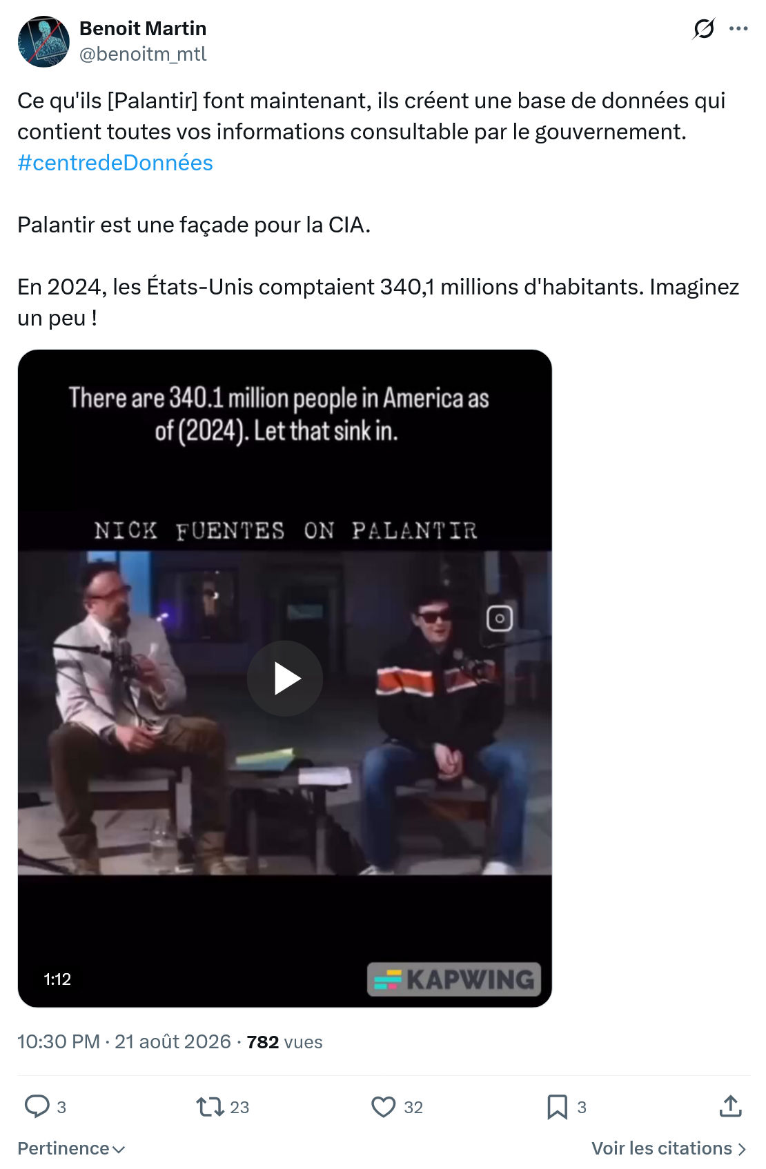 Benoît Martin: Ce qu'ils [Palantir] font maintenant...