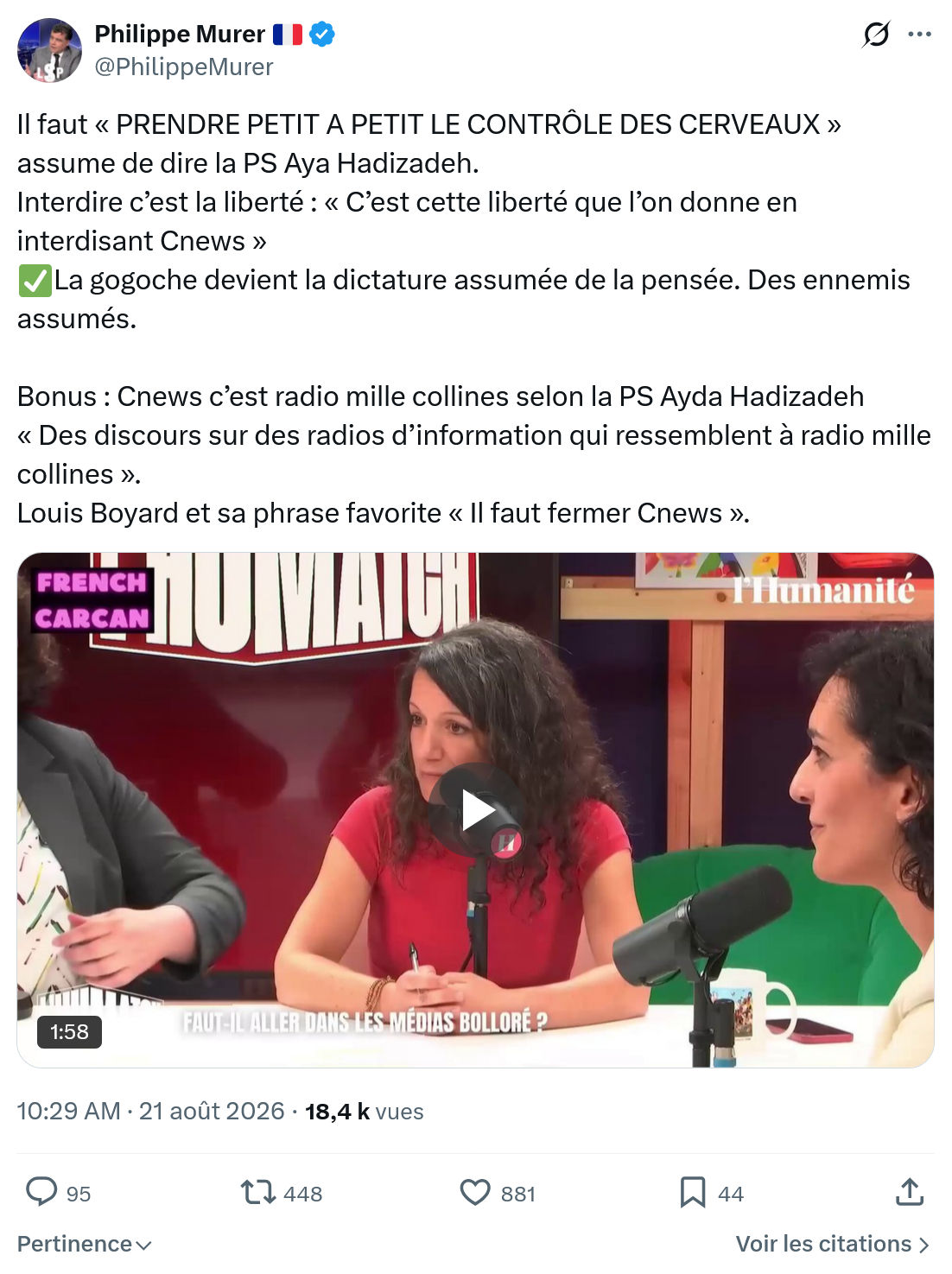 Philippe Murer: Il faut « PRENDRE PETIT A PETIT...
