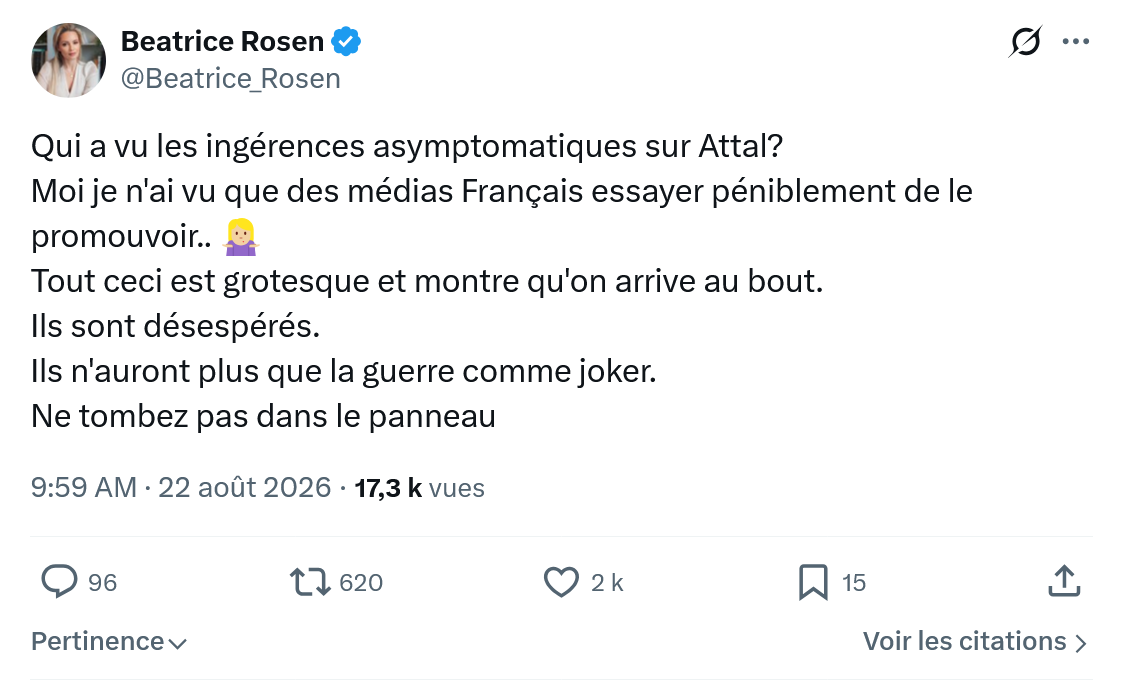 Béatrice Rosen: Qui a vu les ingérences...