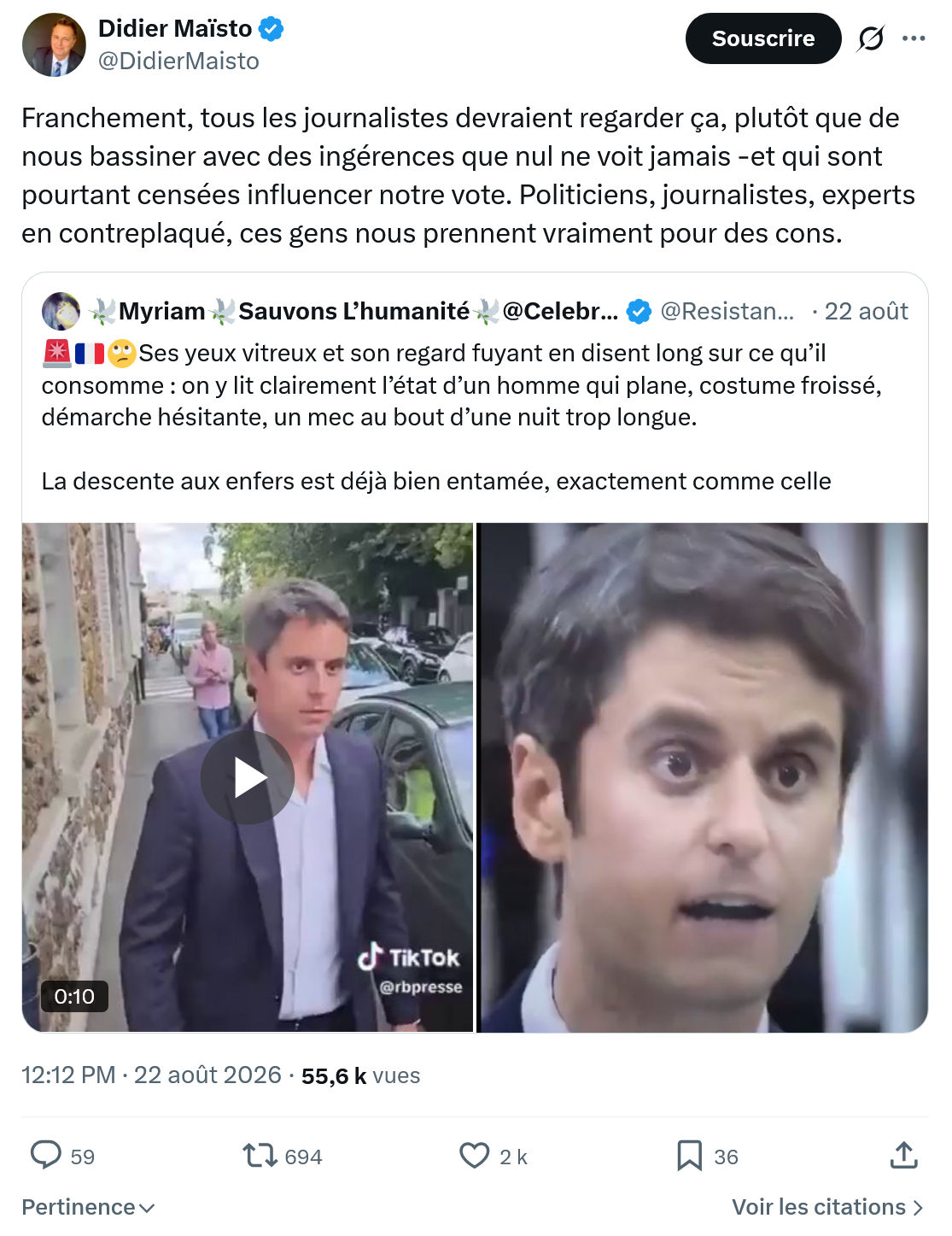 Didier Maïsto: Franchement, tous les journalistes...