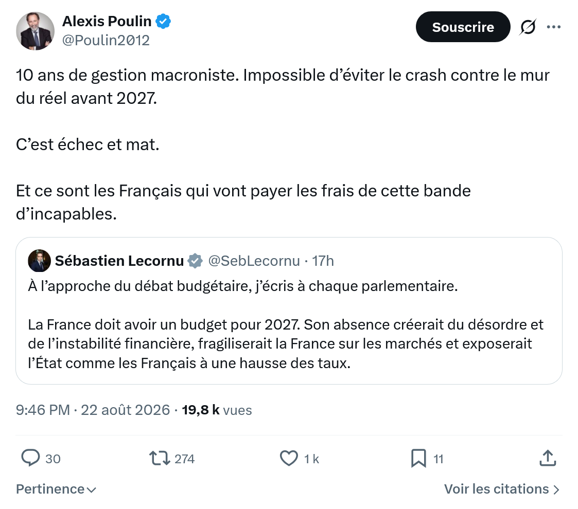 Alexis Poulin: 10 ans de gestion macroniste...