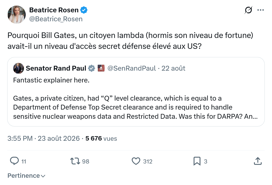 Béatrice Rosen: Pourquoi Bill Gates...