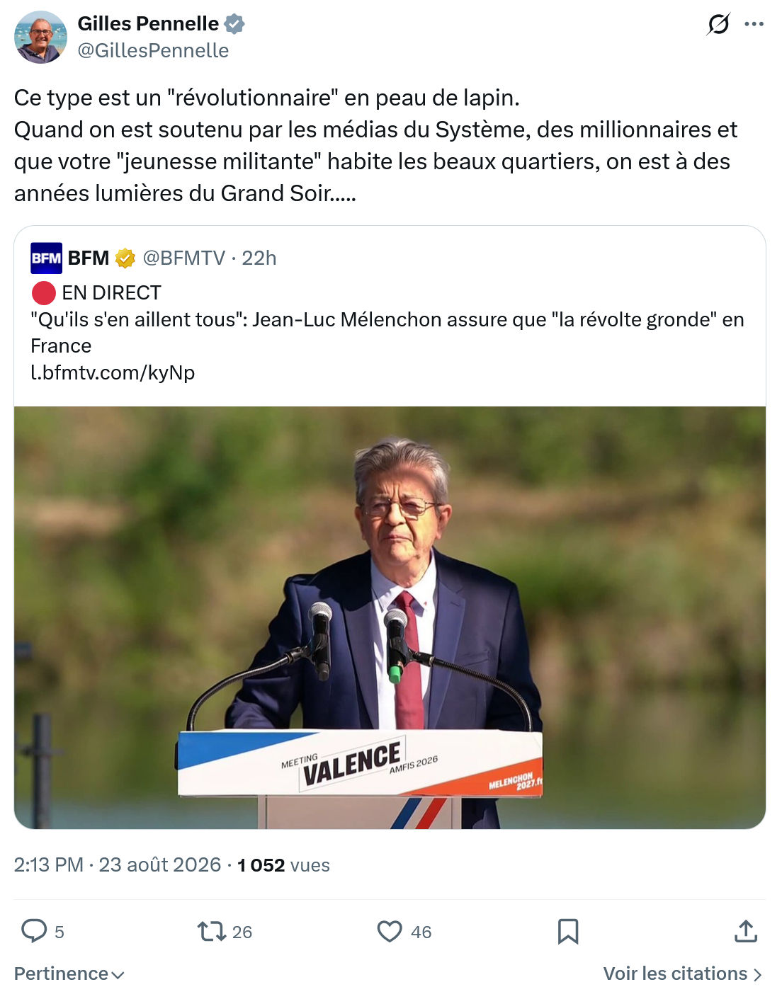 Gilles Pennelle: Ce type est un "révolutionnaire"...