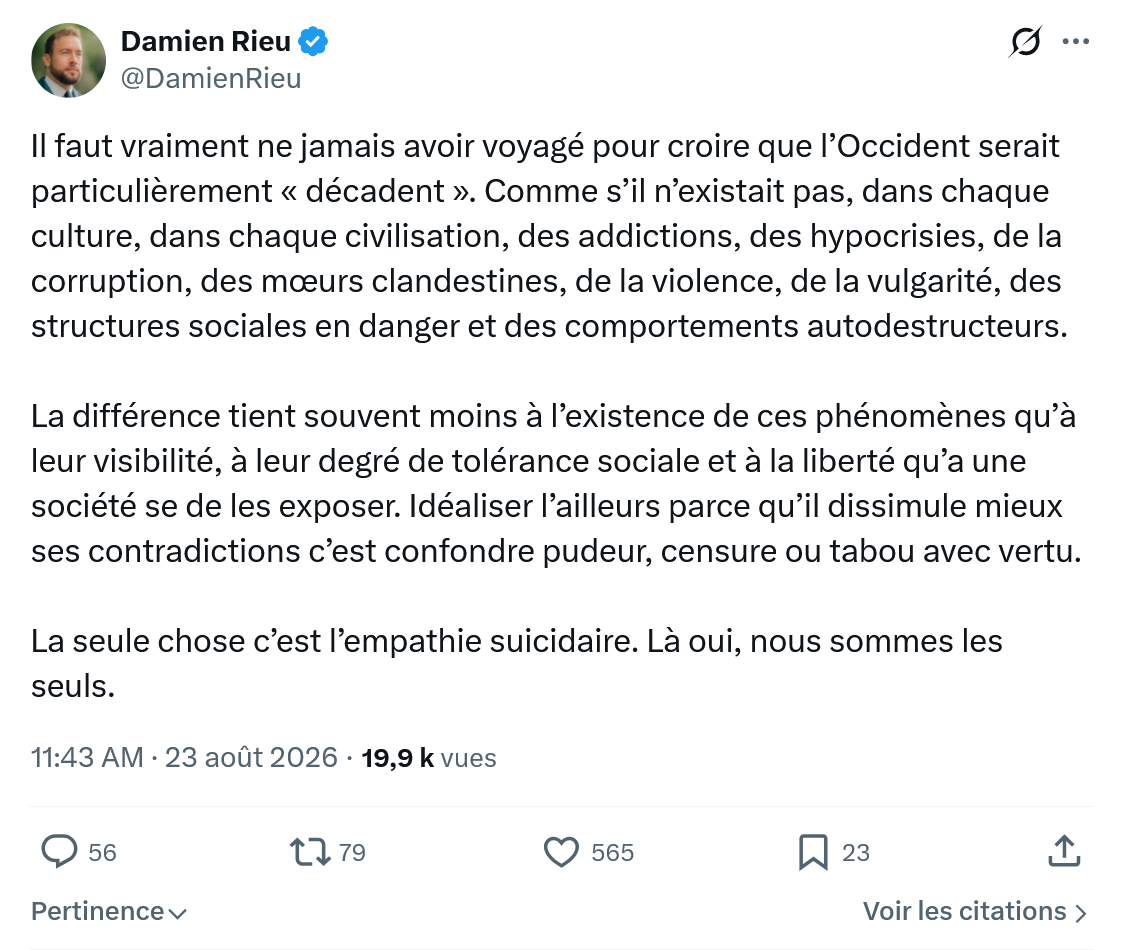 Damien Rieu: Il faut vraiment ne jamais...