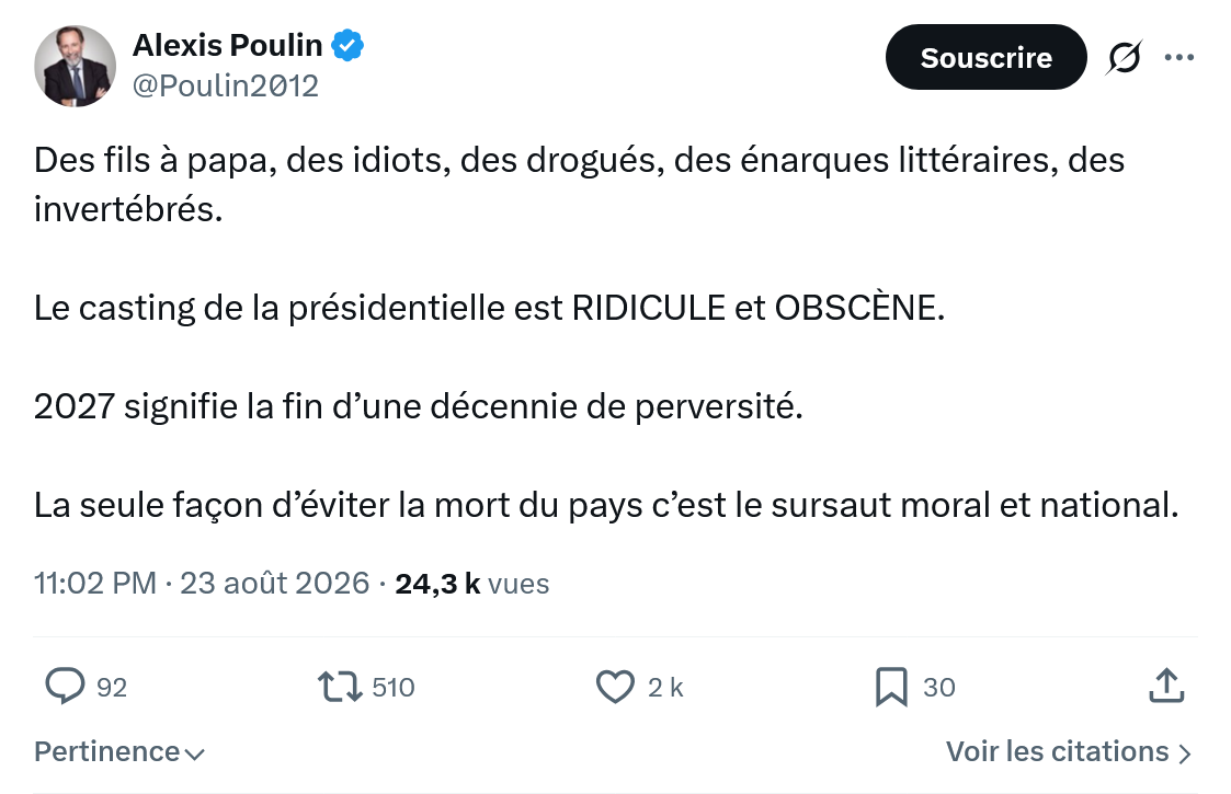 Alexis Poulin: Des fils à papa, des idiots...