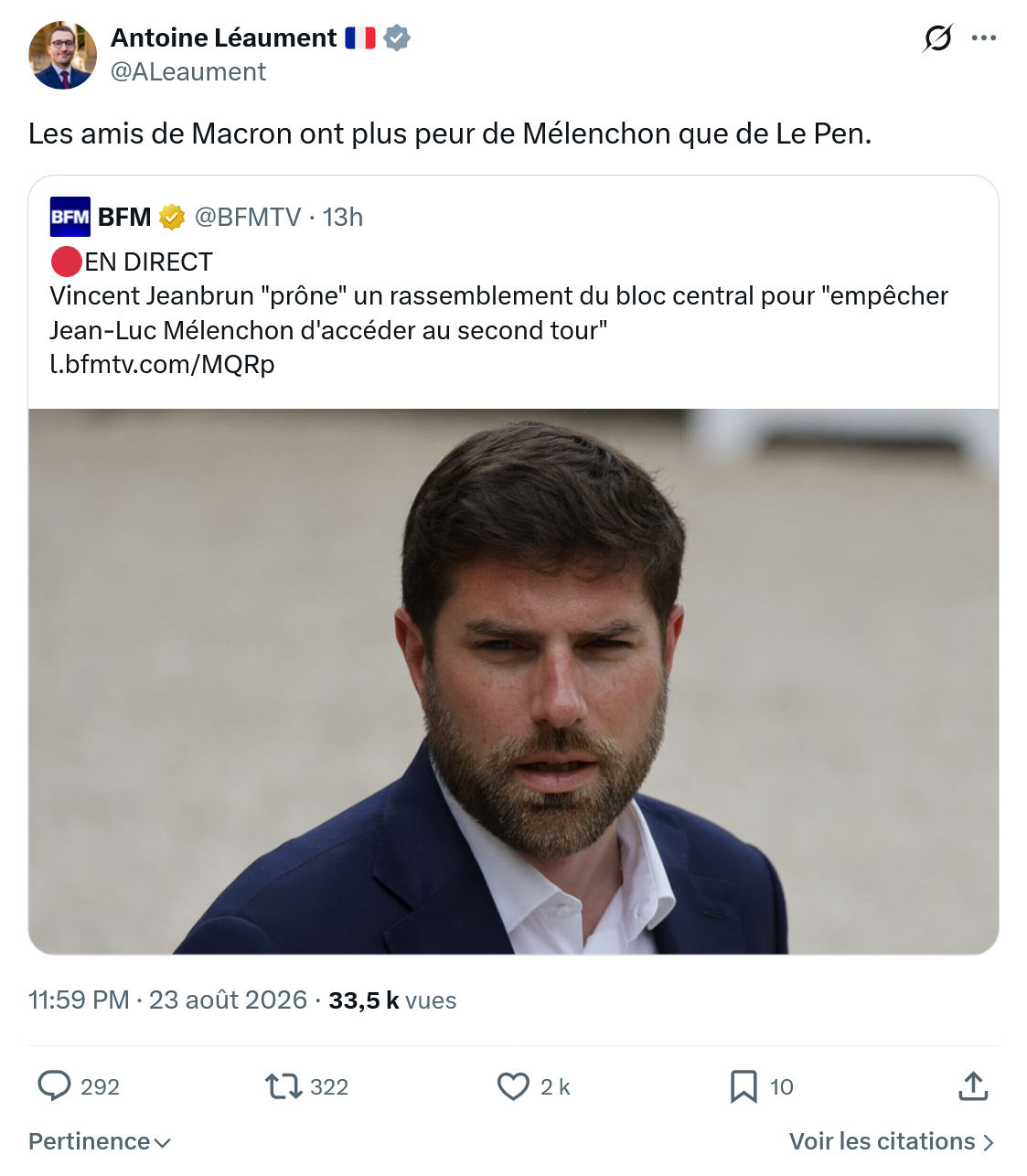 Antoine Léaument: Les amis de Macron...