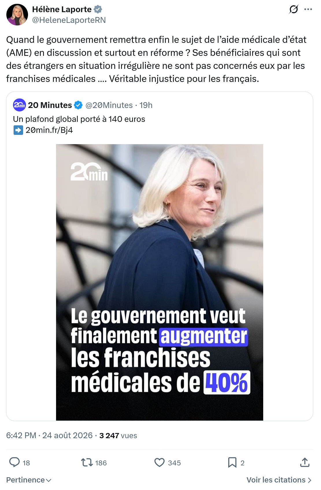 Hélène Laporte: Quand le gouvernement remettra...