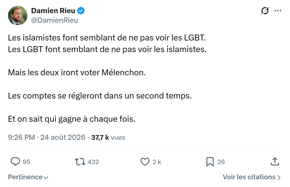 Damien Rieu: Les islamistes font semblant...